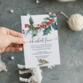 Invitation à la fête de Noël Holiday Holly