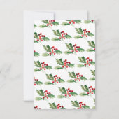 Invitation à la fête de Noël Holiday Holly (Dos)