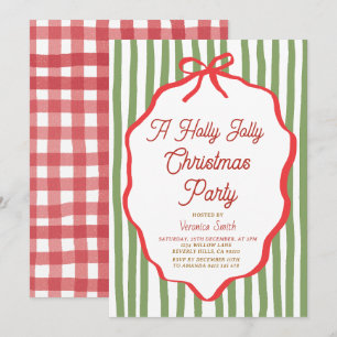 Invitation à la fête de Noël Holly Jolly Holiday