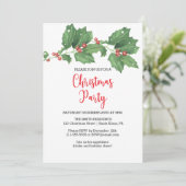 Invitation à la fête de Noël Holly Wreath (Debout devant)