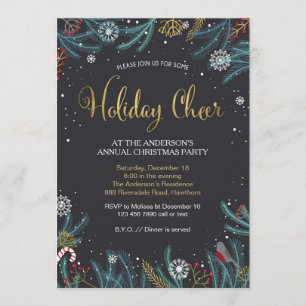 Invitation à la fête de Noël, Invitation de fête d