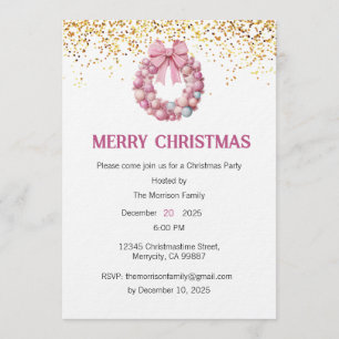 Invitation à la fête de Noël, Invitation Xmas