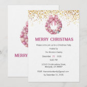 Invitation à la fête de Noël, Invitation Xmas (Devant / Derrière)