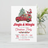 Invitation à la fête de Noël Jingle et Mingle (Debout devant)