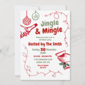Invitation à la fête de Noël Jingle et Mingle (Devant)