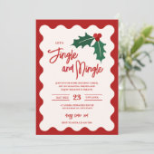 Invitation à la fête de Noël Jingle et Mingle (Debout devant)