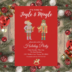 Invitation à la fête de Noël Jingle et Mingle à pl