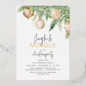 Invitation à la fête de Noël Jingle & Mingle (Recto)