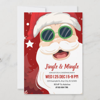 Invitation à la fête de Noël Jingle & Mingle