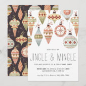 Invitation à la fête de Noël Jingle & Mingle (Devant / Derrière)