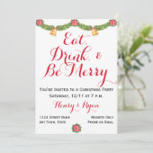 Invitation à la fête de Noël joyeuse (Debout devant)