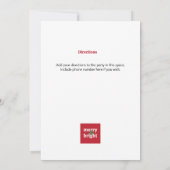 Invitation à la fête de Noël "Joyeux et brillants" (Dos)