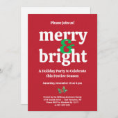 Invitation à la fête de Noël "Joyeux et brillants" (Devant / Derrière)