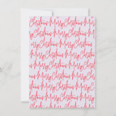 Invitation à la fête de Noël manuscrite violet (Dos)