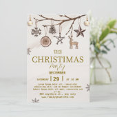 invitation à la fête de Noël marron (Debout devant)