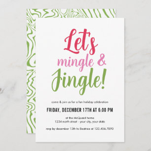 Invitation à la fête de Noël Mingle et Jingle