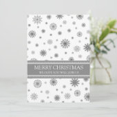 Invitation à la fête de Noël Neige gris (Debout devant)