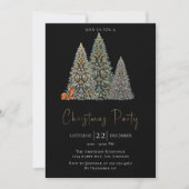 Invitation à la fête de Noël noire - Hiver (Devant)