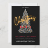 Invitation à la fête de Noël noire moderne (Devant)