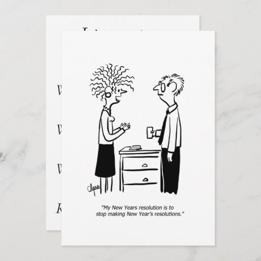 Invitation à la fête de Noël, Nouvel An (Devant / Derrière)