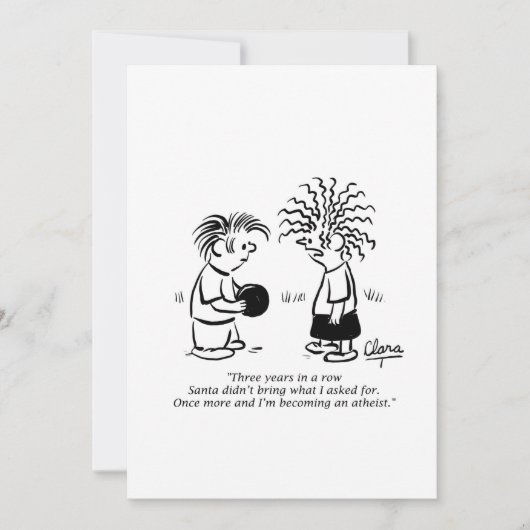 Invitation à la fête de Noël - Père Noël et enfant (Devant)