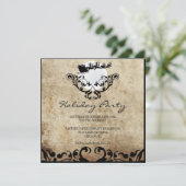 Invitation à la fête de Noël - Père Noël et Reinde (Debout devant)