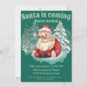 Invitation à la fête de Noël Père Noël Waterco (Devant)