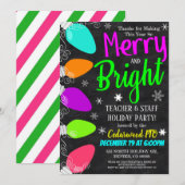 Invitation à la fête de Noël, personnel de vacance (Devant / Derrière)