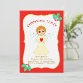 Invitation à la fête de Noël Petit Ange (Debout devant)
