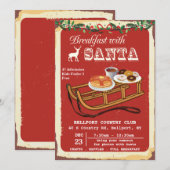 Invitation à la fête de Noël Petit déjeuner avec l (Devant / Derrière)