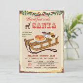 Invitation à la fête de Noël Petit déjeuner avec l (Debout devant)