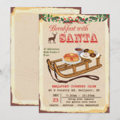 Invitation à la fête de Noël Petit déjeuner avec l (Devant / Derrière)