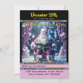Invitation à la fête de Noël Pinkish Père Noël (Devant)