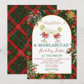 Invitation à la fête de Noël Plaid Mistletoe & Mar (Devant / Derrière)