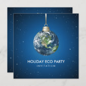 Invitation à la fête de Noël Planète Terre (Devant / Derrière)