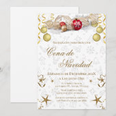 Invitation à la fête de Noël Posada Navideña (Devant / Derrière)