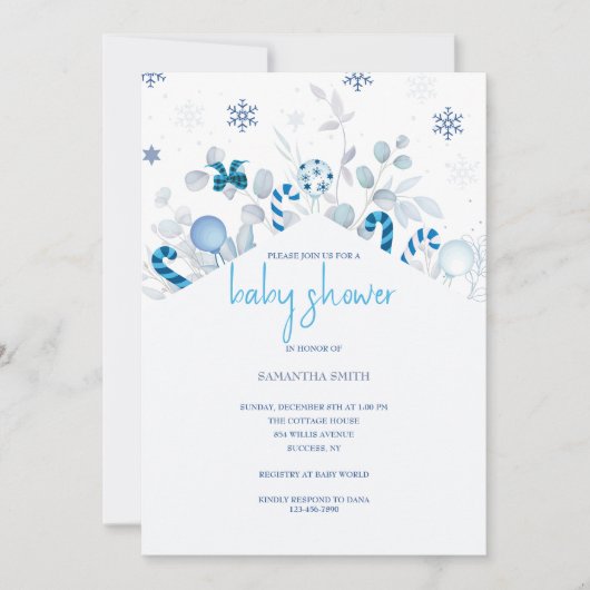 Invitation à la fête de Noël pour garçon (Devant)