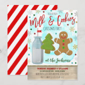 Invitation à la fête de Noël pour le lait et les b (Devant / Derrière)