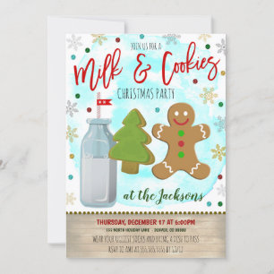 Invitation à la fête de Noël pour le lait et les b