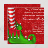 Invitation à la fête de Noël pour une chaussure d' (Devant / Derrière)