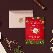 Invitation à la fête de Noël Red Modern