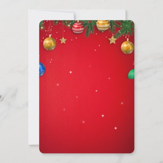 Invitation à la fête de Noël Red Modern (Dos)
