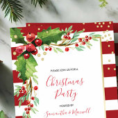 Invitation à la fête de Noël - Red Stripes