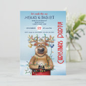 Invitation à la fête de Noël | Reindeer (Debout devant)
