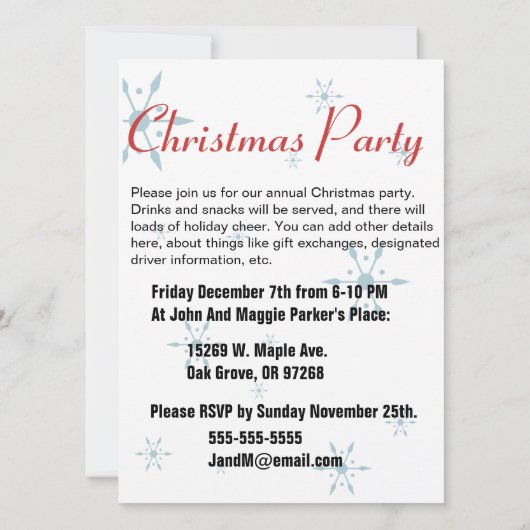 Invitation à la fête de Noël Retro Googie Sign (Dos)