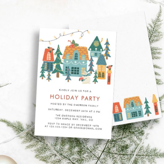 Invitation à la Fête de Noël Retro Holiday
