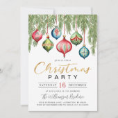 Invitation à la fête de Noël rétro moderne (Devant)