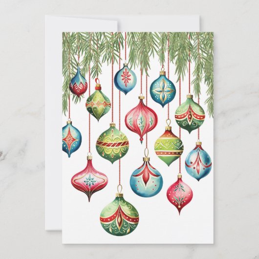 Invitation à la fête de Noël rétro moderne (Dos)