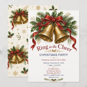 Invitation à la fête de Noël « Ring in the Cheer »