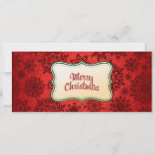 Invitation à la fête de Noël rouge (Dos)